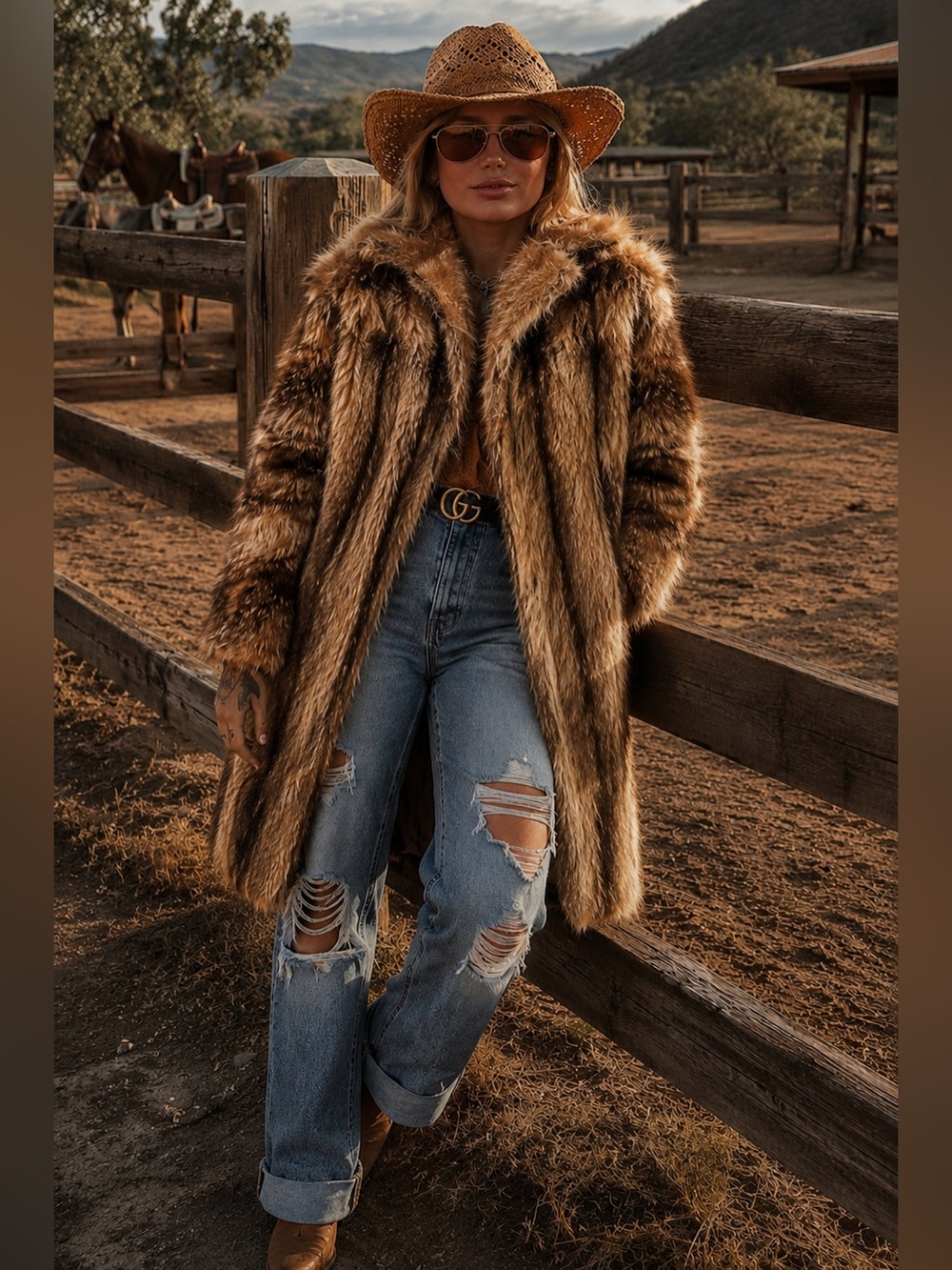 Vintage 100% Racoon Fur Jacket